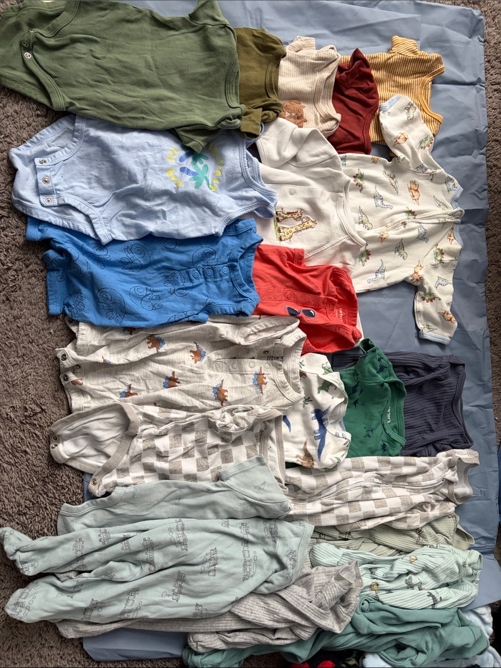 Baby Onesie & Sleeper Multi-Pack in Greens, Blues, Red and Neutrals